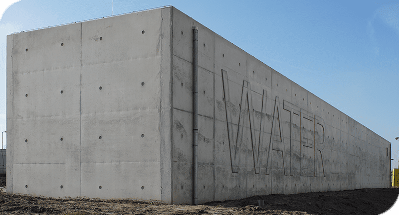 Betonwapening besparen bluswaterbasin zelfhelend beton