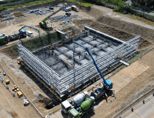 Japanse waterzuiveringsinstallatie gebouwd met zelfhelend beton