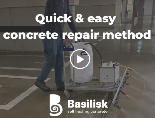 Video snelheid van aanbrengen Basilisk ER7 bij betonreparatie