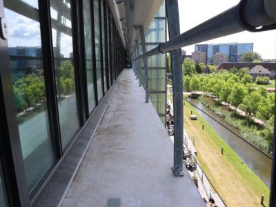 Concrete balcony repaired surface